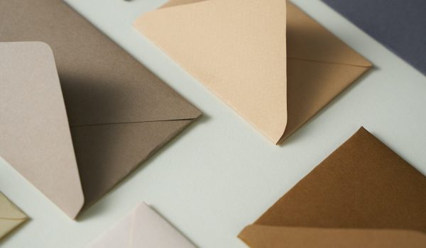 Photograph of open envelopes